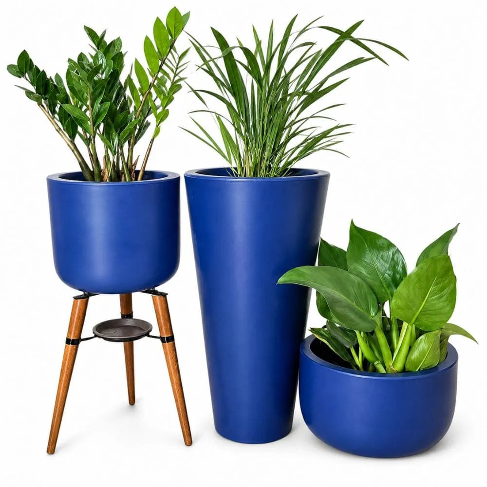 Kit 3 Vasos Cônico + Doha para Decoração Externa