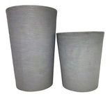 Kit 2 Vasos Linha Damasco Texturizado em Polietileno