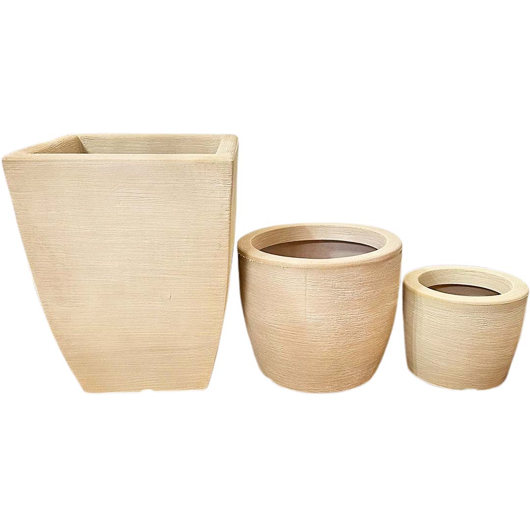 Kit 3 Vasos Texturizados Pequenos