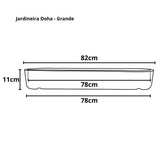 Jardineira Doha em Polietileno 80x17cm