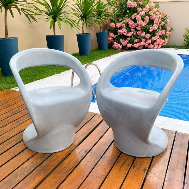 Conjunto Mesa de Centro com Champanheira + 2 Cadeiras Astúrias