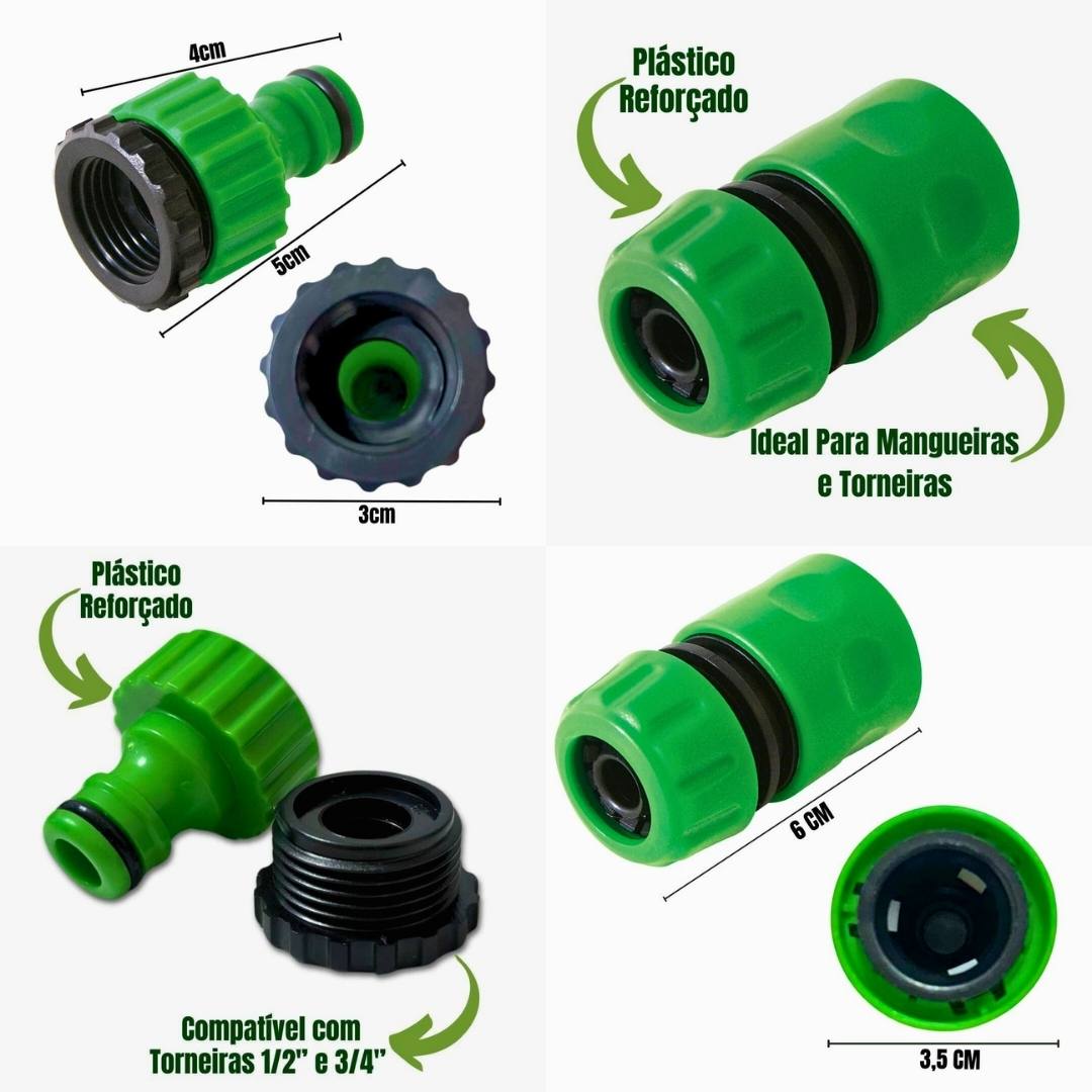 Kit 2 Engates Rápidos com Adaptador para Torneira