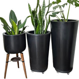 Kit 3 Vasos Linha Damasco em Polietileno