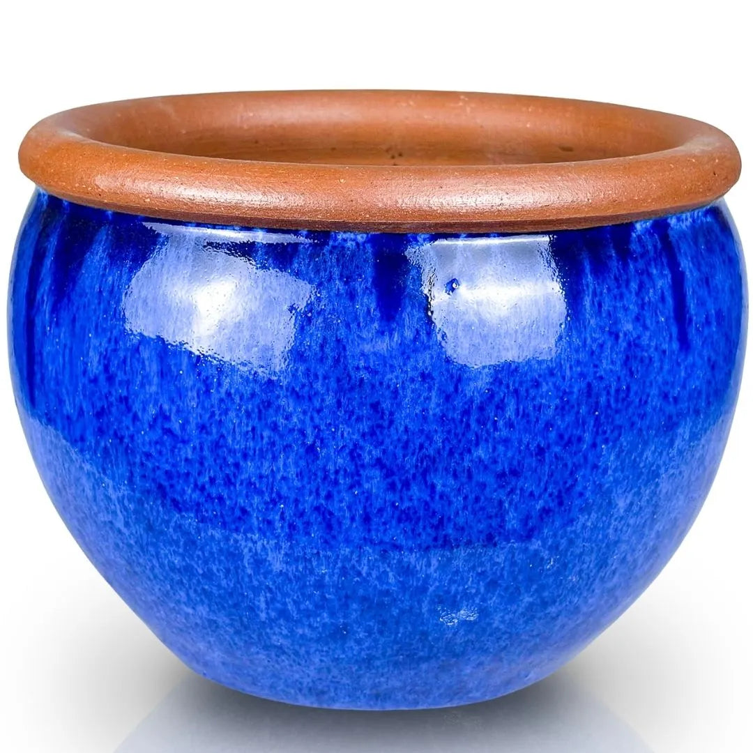 Vaso Cachepot em Cerâmica Esmaltada 18,5cm