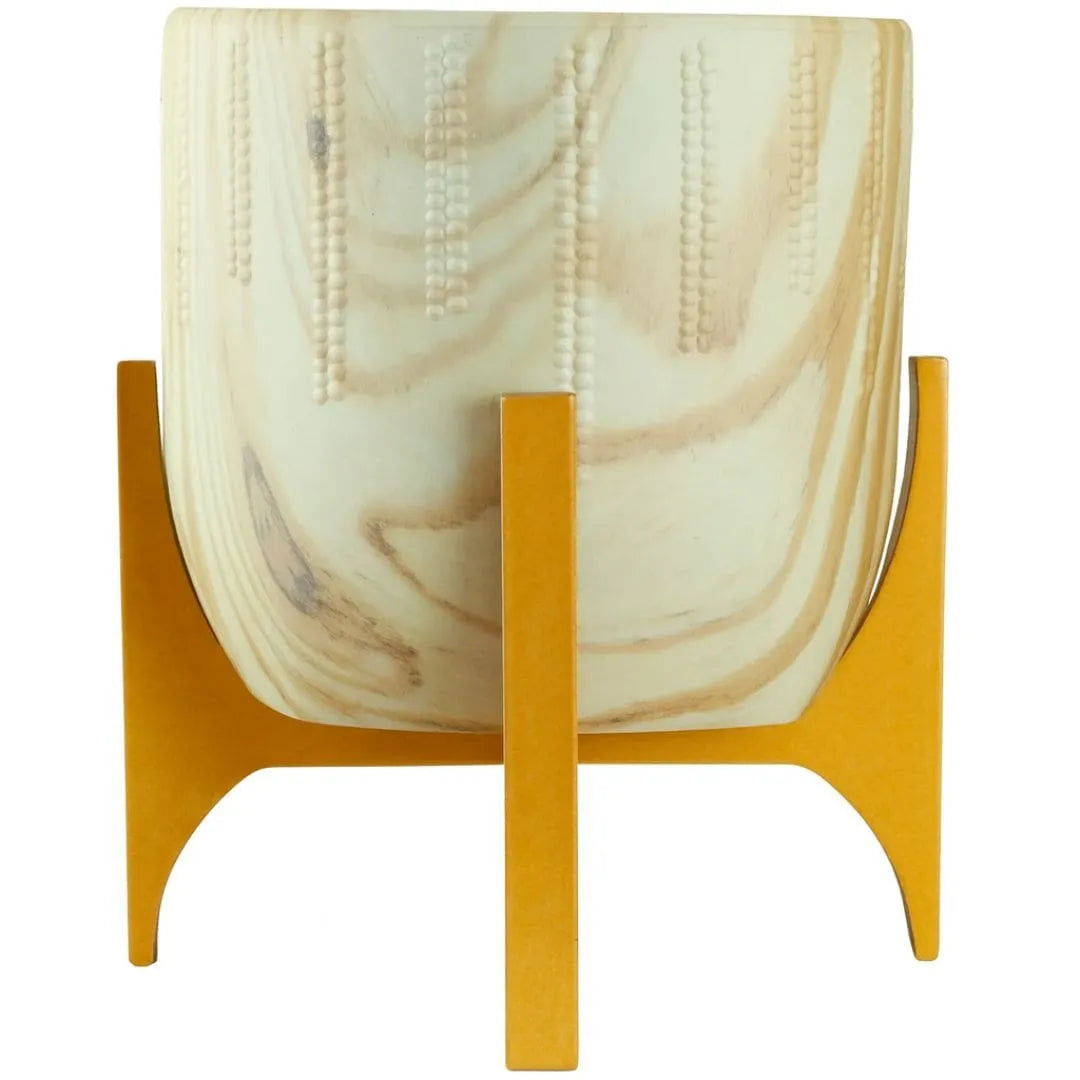 Kit 3 Vasos Genebra com Suporte de Madeira Baixo