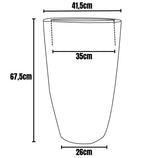 Vaso Pequim em Polietileno Texturizado 68x42cm