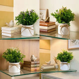 Kit 4 Vasos Decorativos com Flor Artificial