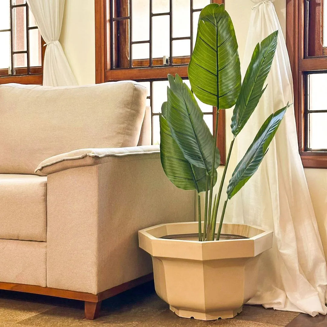 Vaso Oitavado Siena em Polietileno 48cm