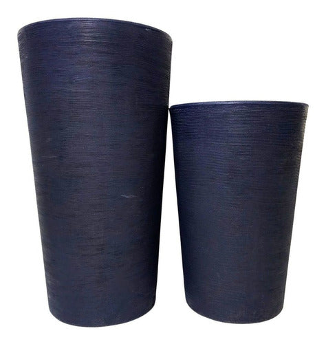 Kit 2 Vasos Damasco Texturizados
