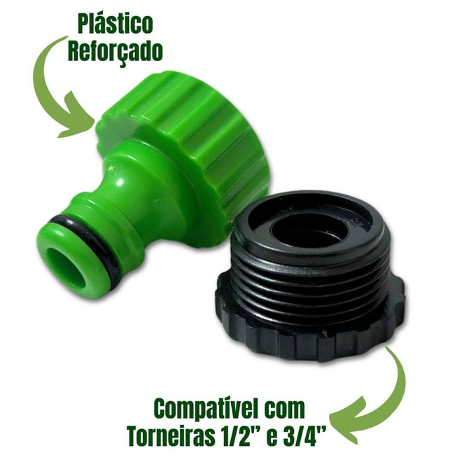 Adaptador Para Torneira Bico de Engate 1/2 e 3/4 Trapp - Verde Garden