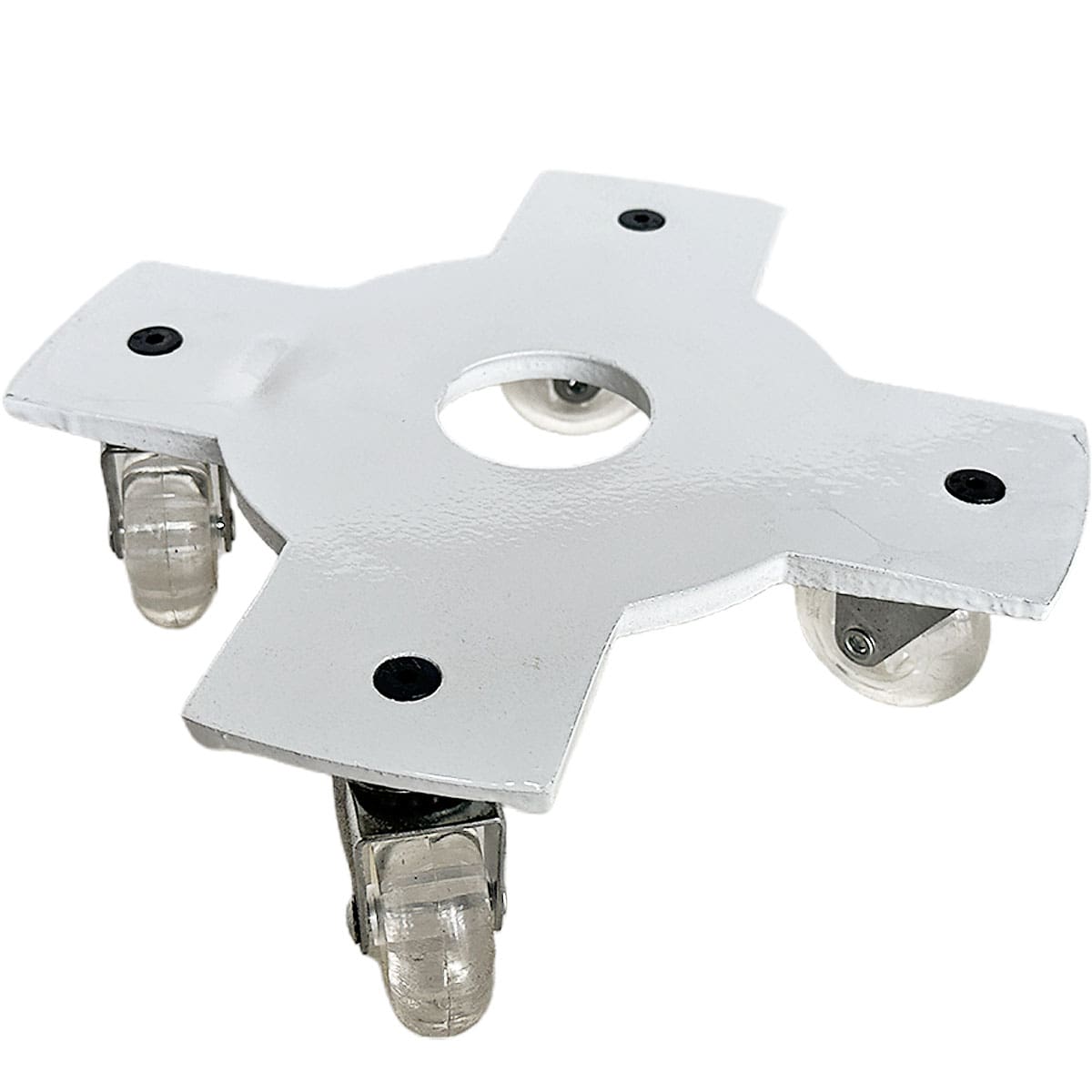 Suporte Cruzeta de Alumínio com Rodas de Silicone