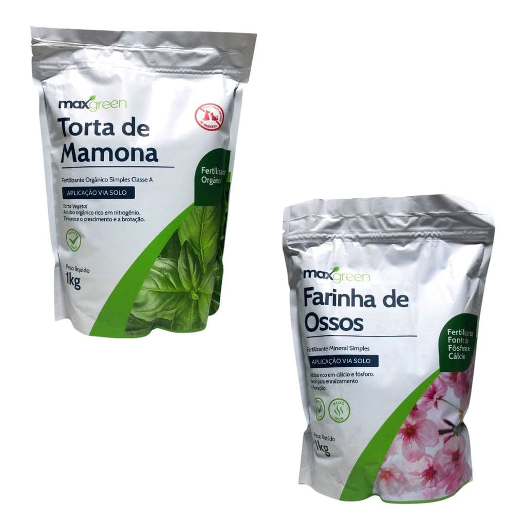 Kit de Adubos Torta de Mamona + Farinha de Ossos