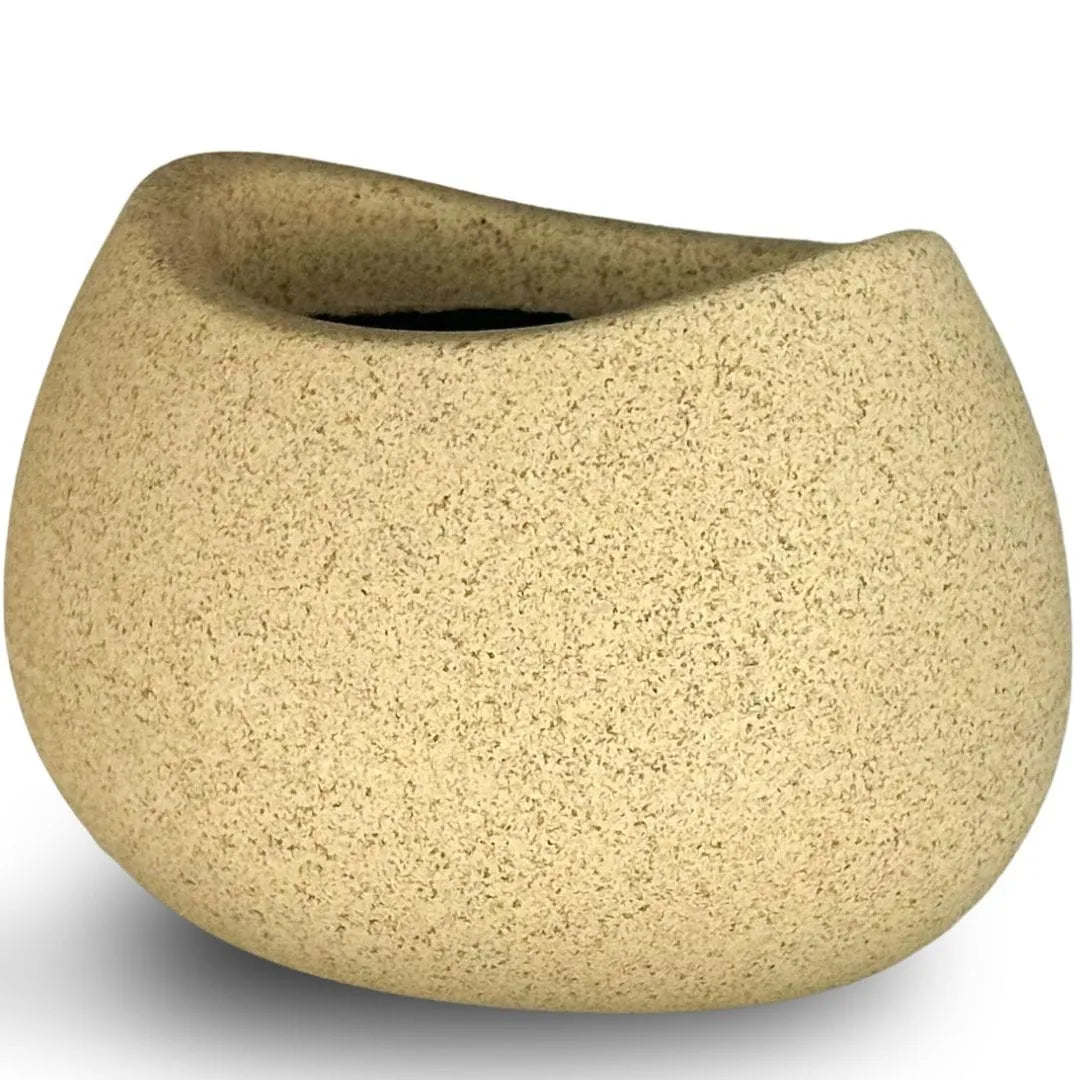 Vaso Texturizado Oval em Polietileno - Pequeno