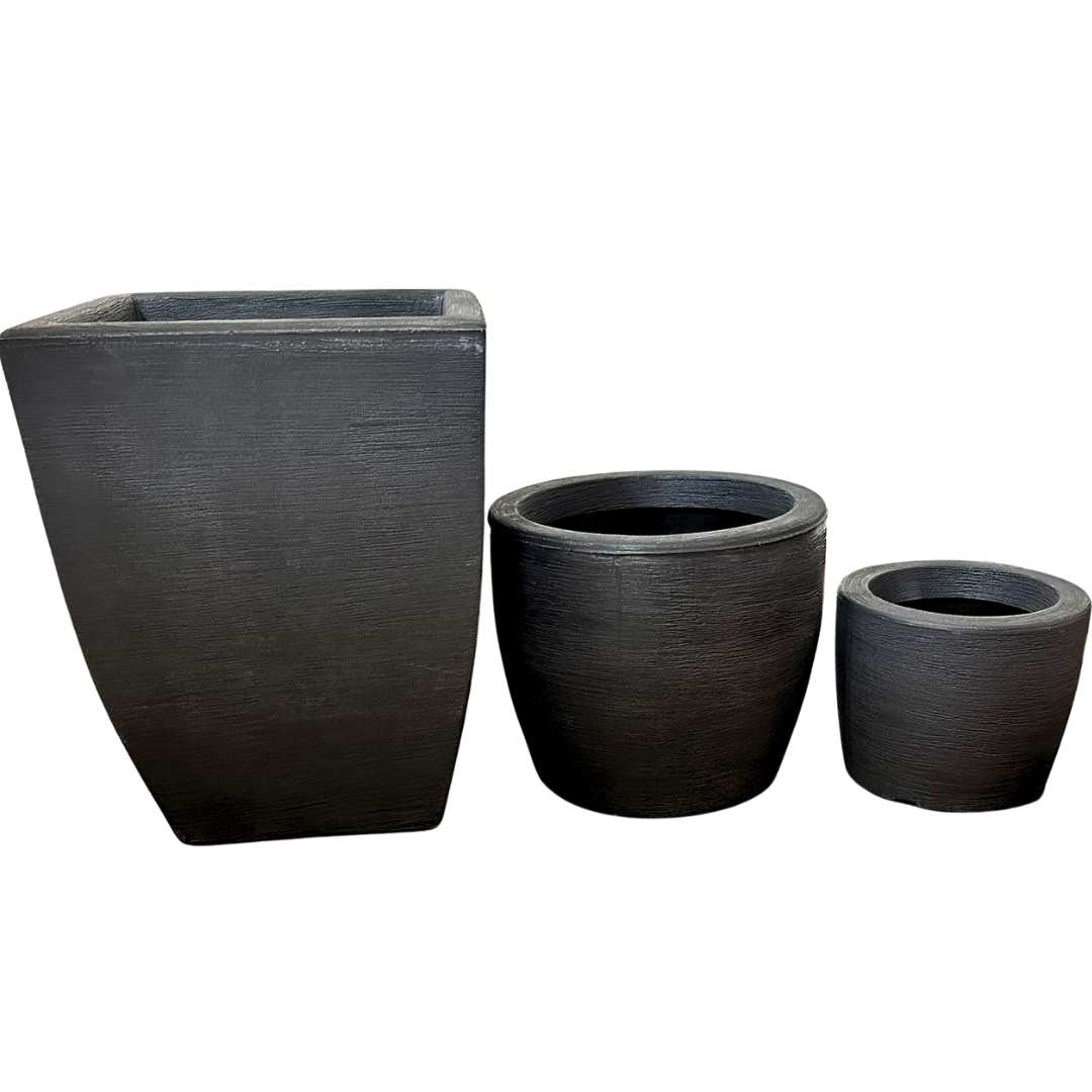 Kit 3 Vasos Texturizados Pequenos