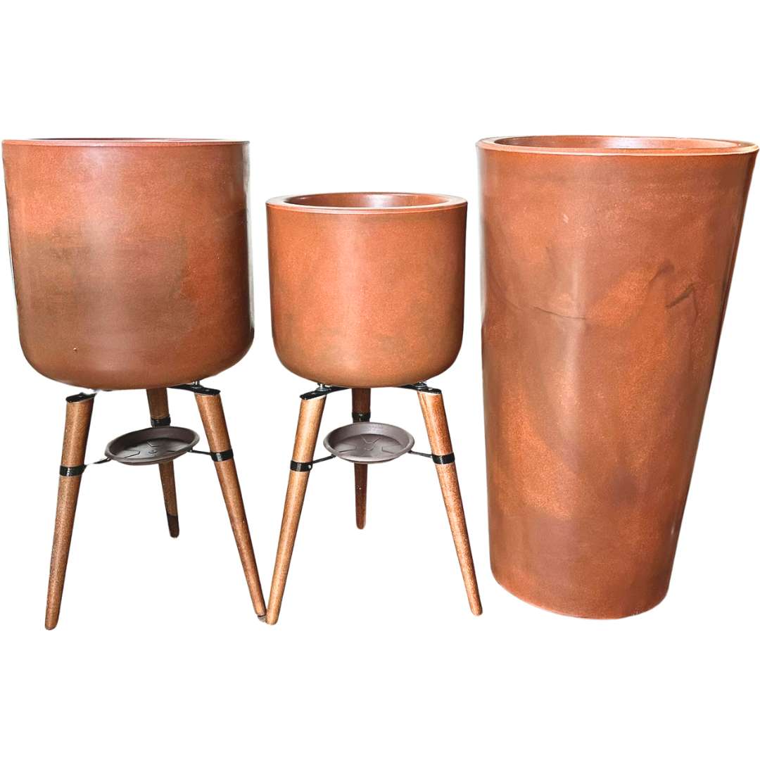 3 Vasos de Luxo Para Planta Decoração Externa Sacada Varanda