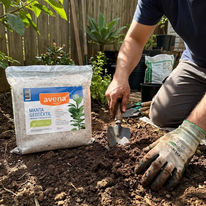 Manta Geotêxtil Drenagem Proteção Vaso Jardim 1m² Avena
