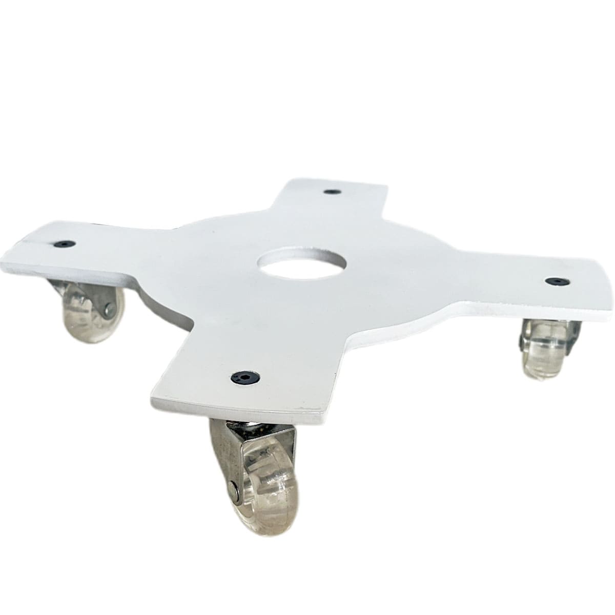 Suporte Cruzeta de Alumínio com Rodas de Silicone