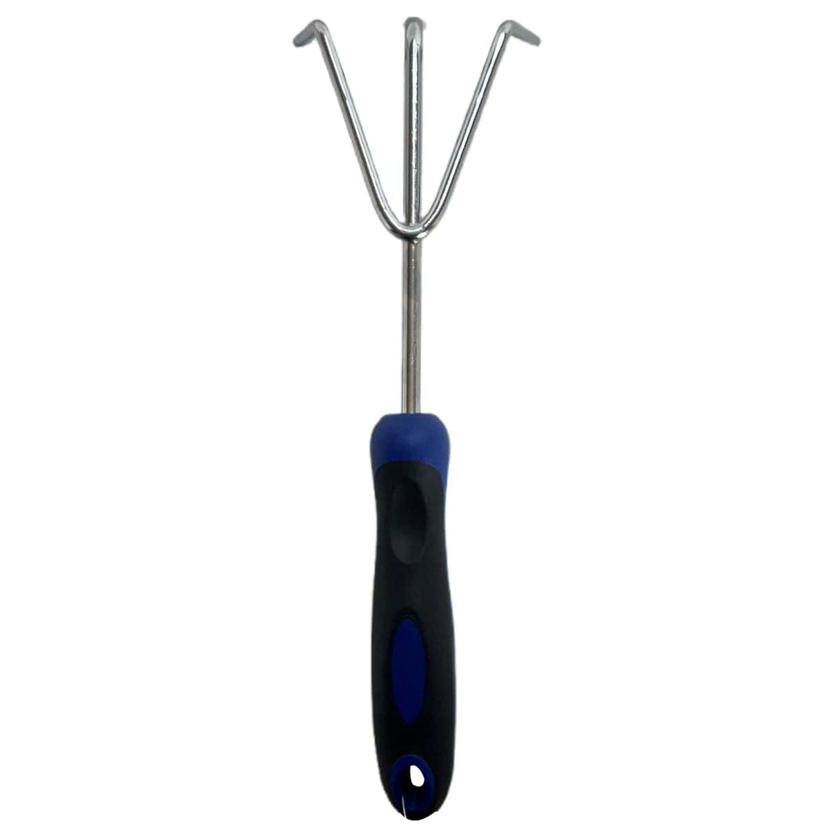 Ancinho de Mão 3 Dentes em Aço com Cabo Plástico Emborrachado 31cm