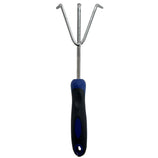 Ancinho de Mão 3 Dentes em Aço com Cabo Plástico Emborrachado 31cm