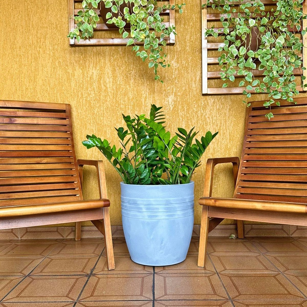 Vaso Mônaco Texturizado em Polietileno