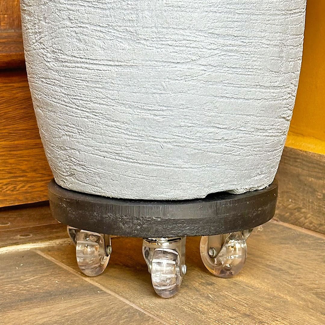 Suporte com Rodas de Silicone para Vasos Redondos