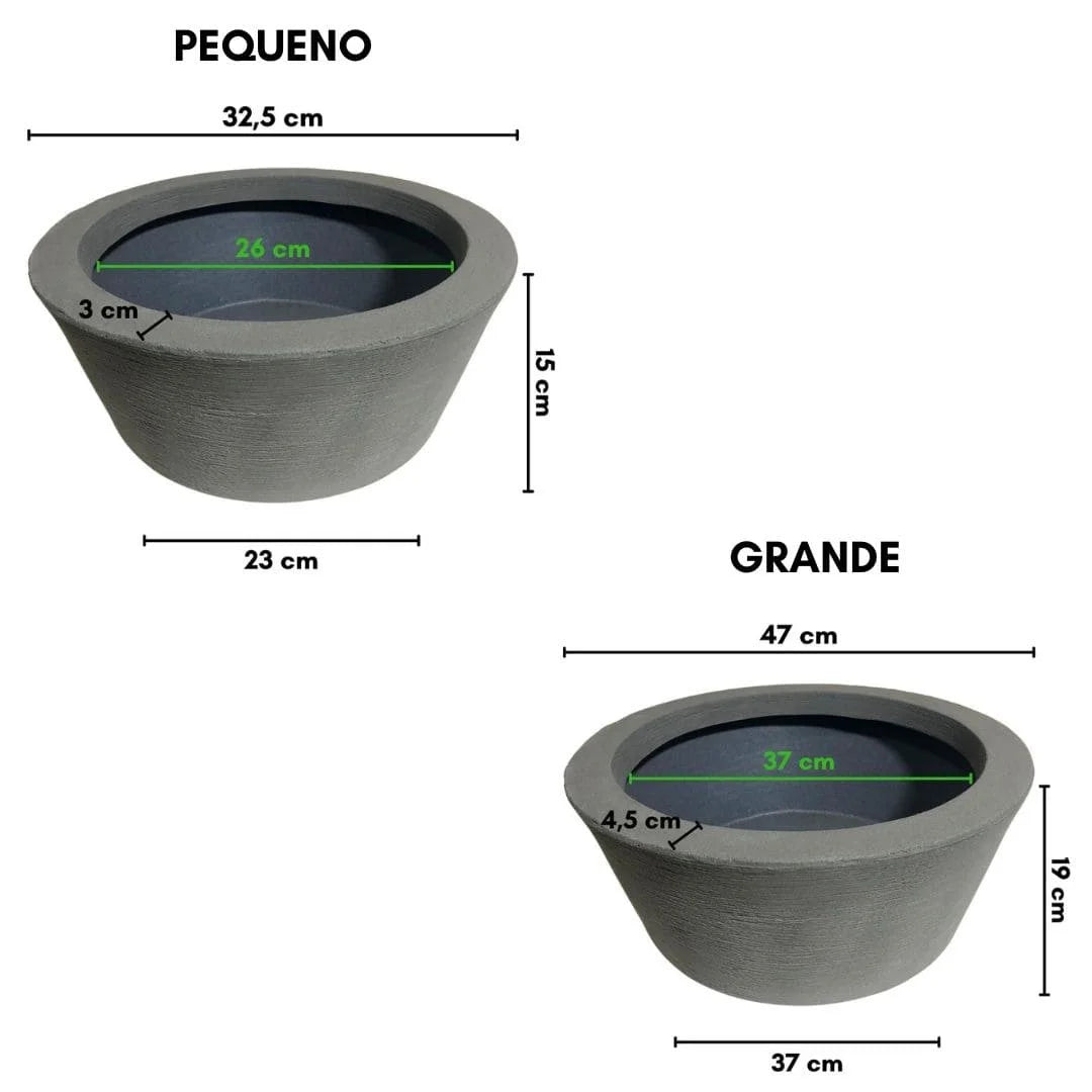 Vaso Bacia Texturizado em Polietileno