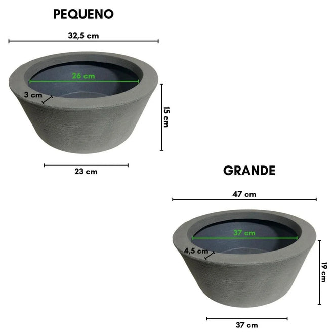 Vaso Bacia Texturizado em Polietileno