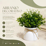 Vaso Decorativo com Flor Artificial