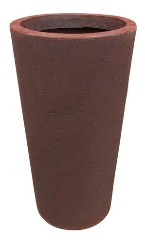 Kit Vaso Damasco Texturizado + Suporte com rodinhas