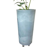 Kit Vaso Damasco Brilhante + Suporte com Rodinhas