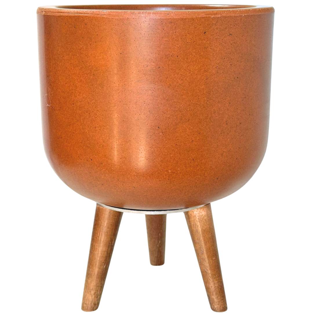 Vaso Doha Médio com Tripé de Madeira