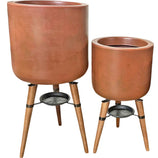 Kit 2 Vasos Linha Doha com Tripé de Madeira