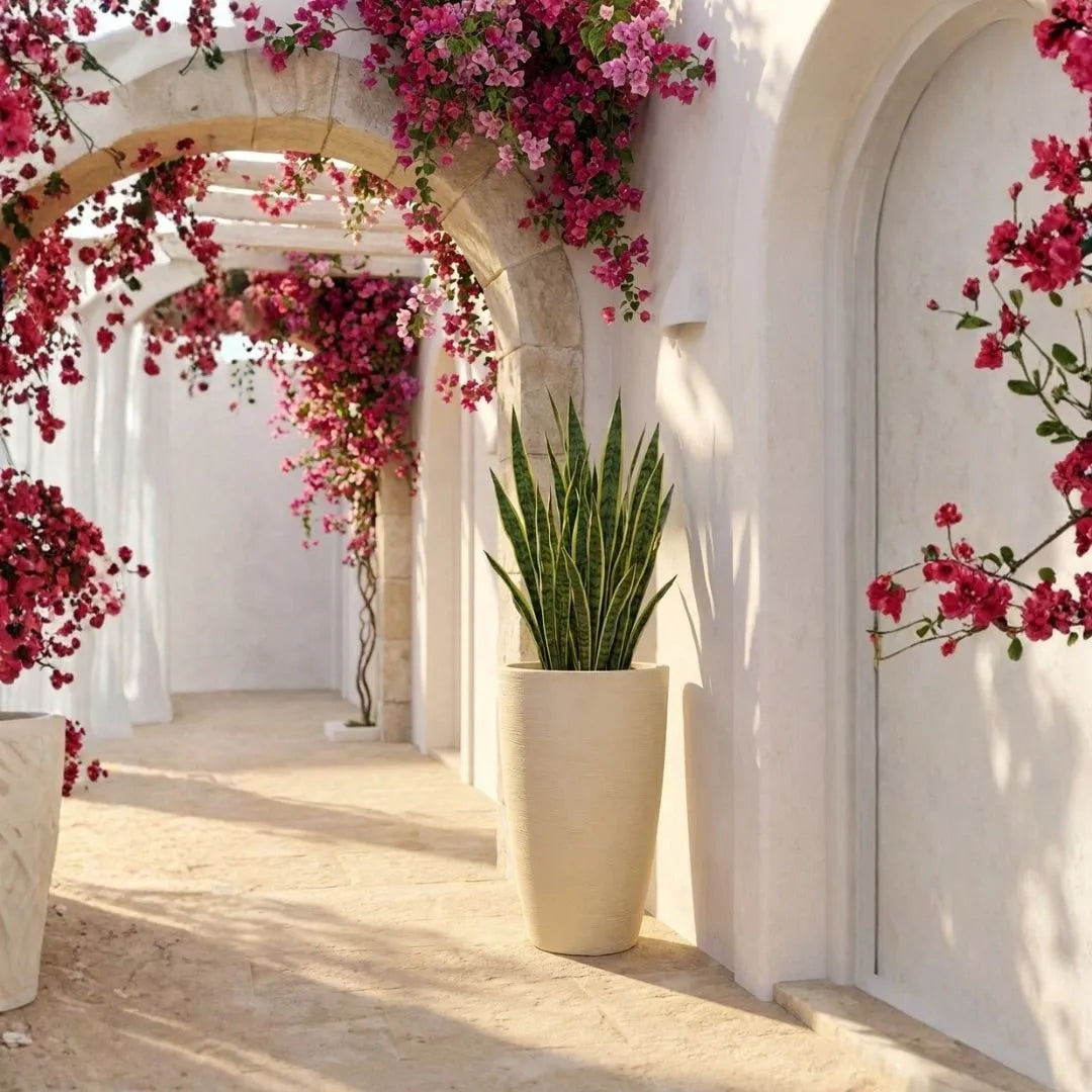 Vaso Pequim em Polietileno Texturizado 68x42cm