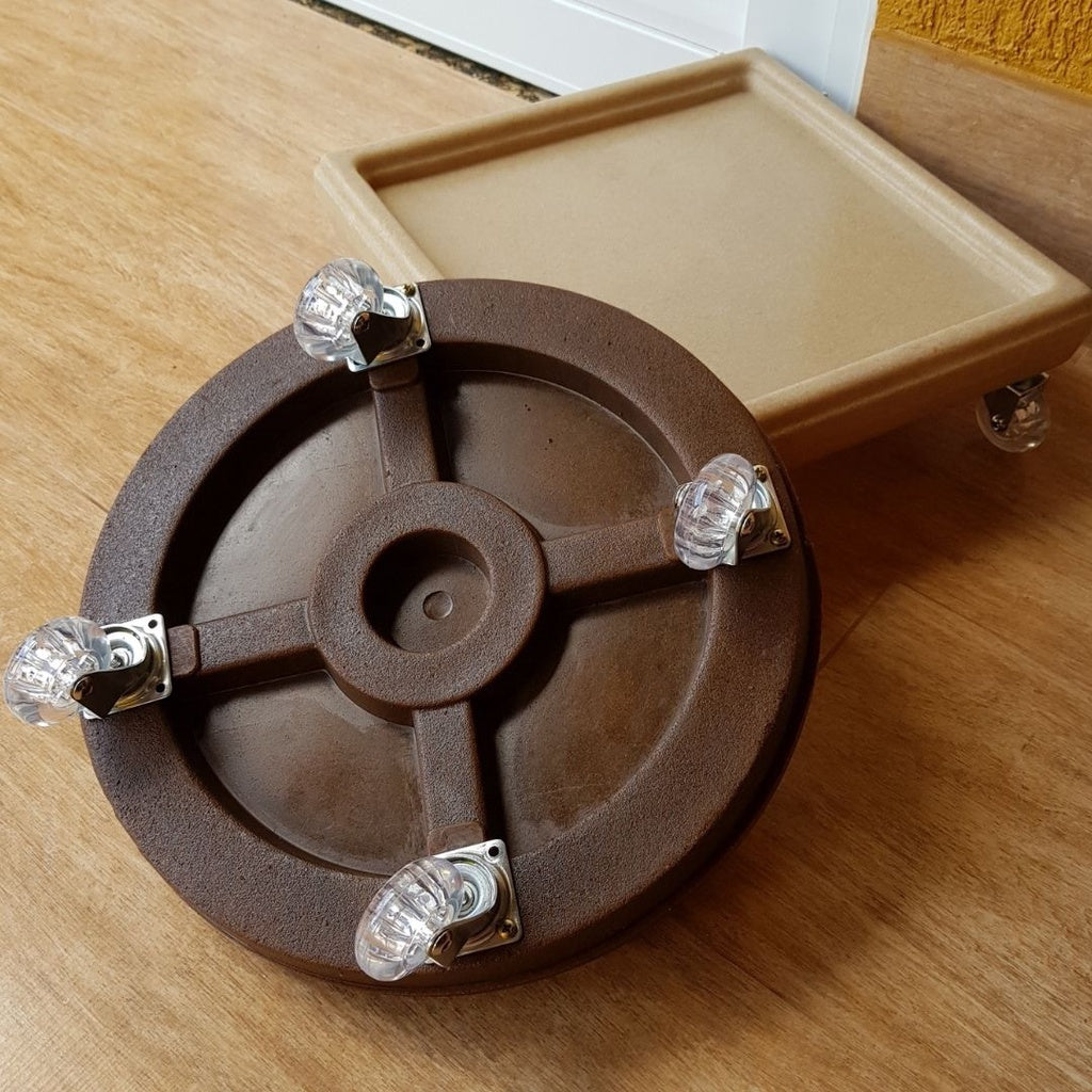 Prato Redondo com Reservatório e Rodas - Anti dengue