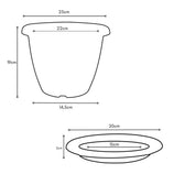 Vaso Redondo Linha Siena em Polipropileno
