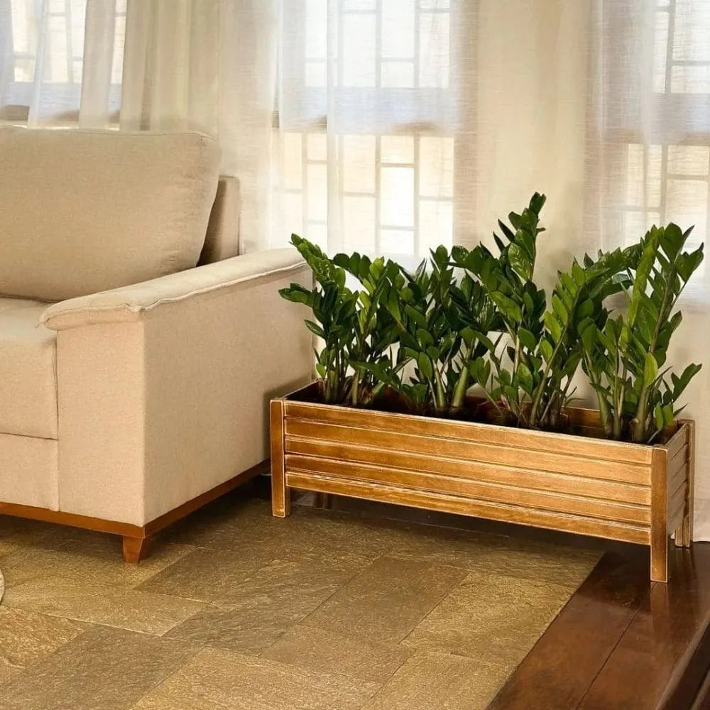 Jardineira de Madeira Ripada - Tamanhos Grandes