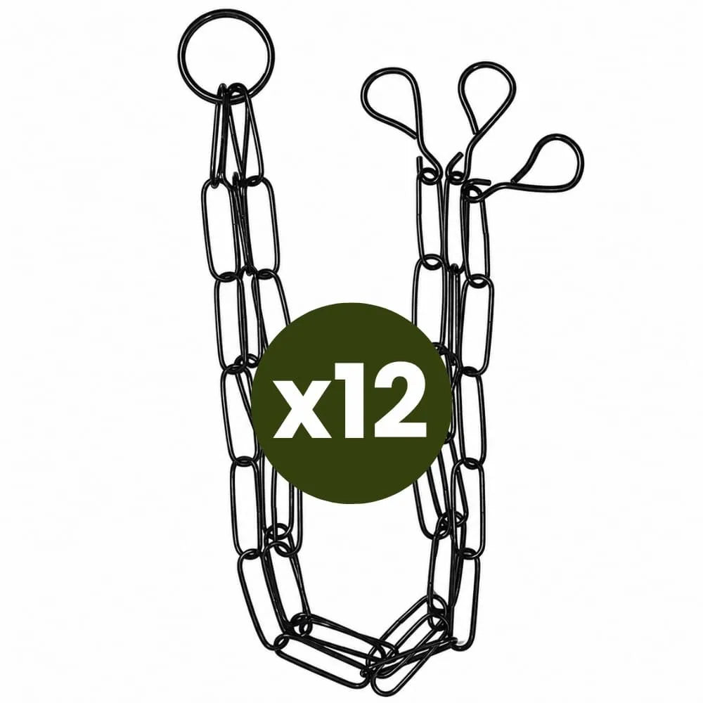 Kit com 12 Correntes Triplas Para Vasos Suspensos