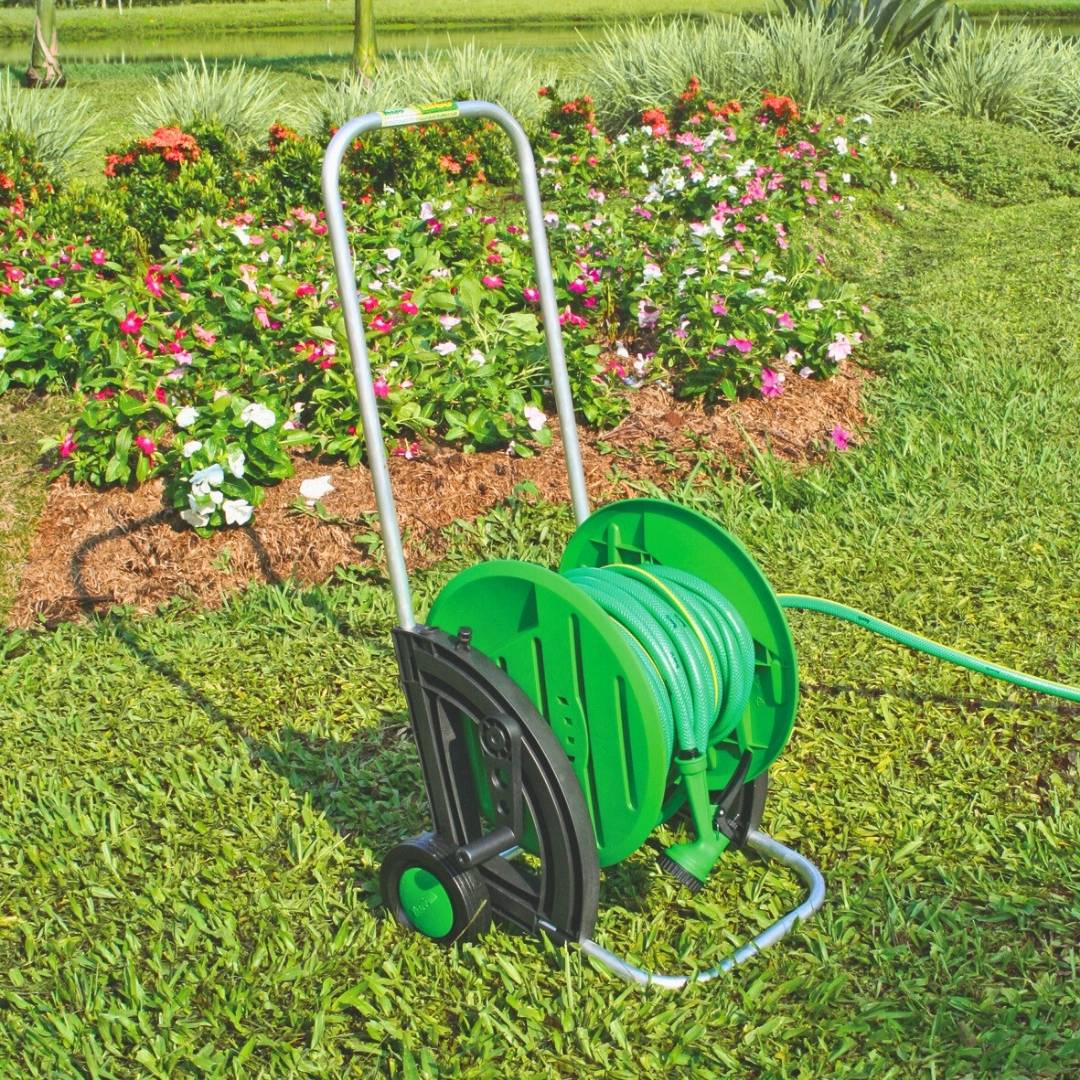 Suporte Enrolador de Mangueira com Rodas até 50 metros Trapp