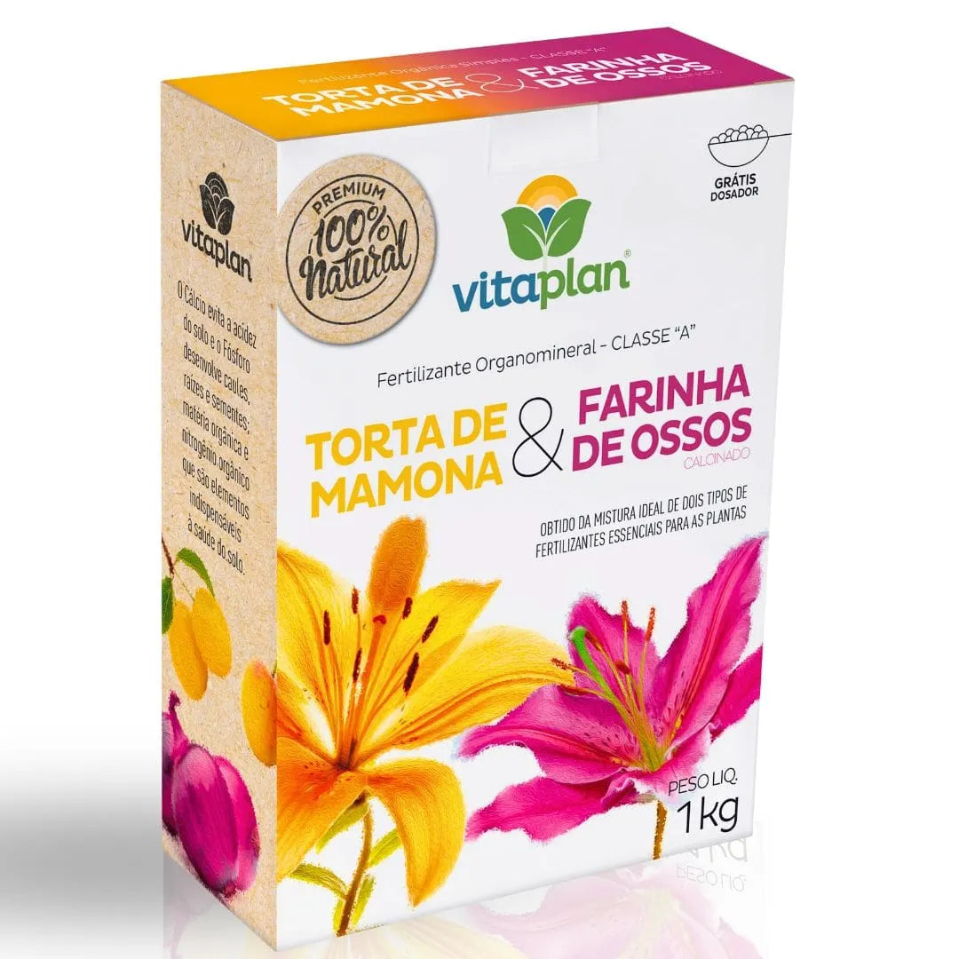 Fertilizante Torta de Mamona e Farinha de Osso Vitaplan 1kg