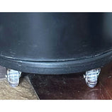 Kit Vaso Damasco Brilhante + Suporte com Rodinhas