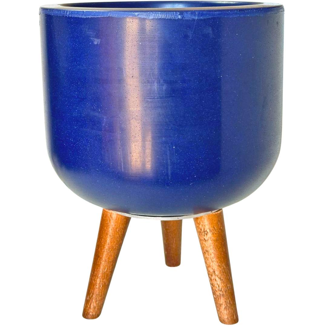 Vaso Doha Médio com Tripé de Madeira