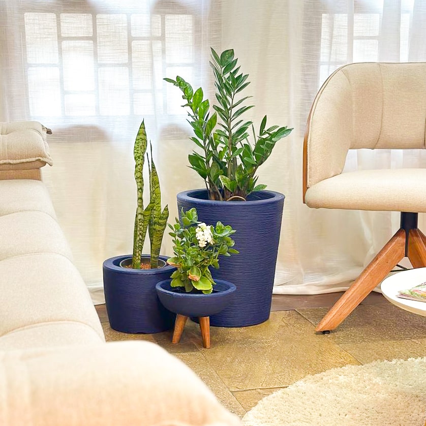 Kit 3 Vasos Decorativos para Pequenos Espaços