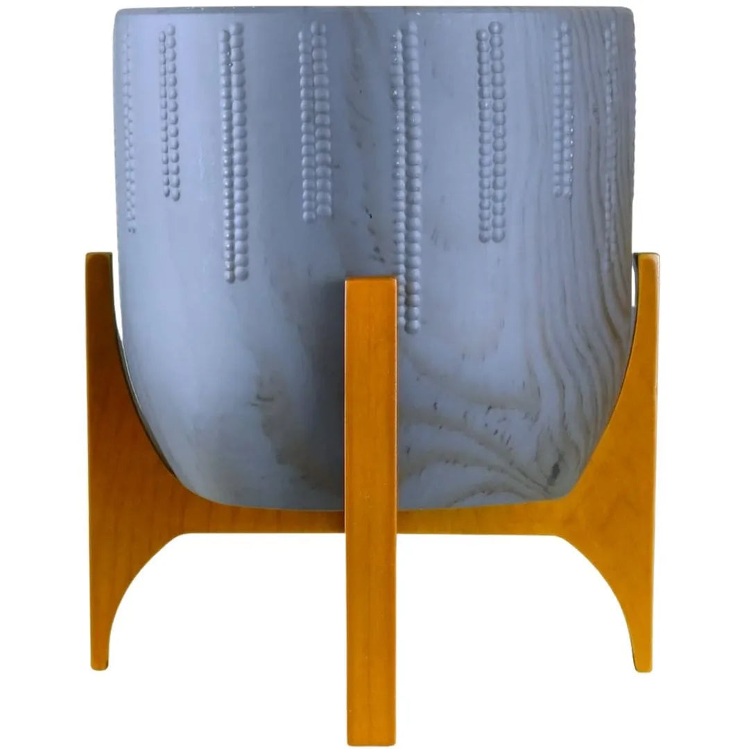 Kit 3 Vasos Genebra com Suporte de Madeira Baixo