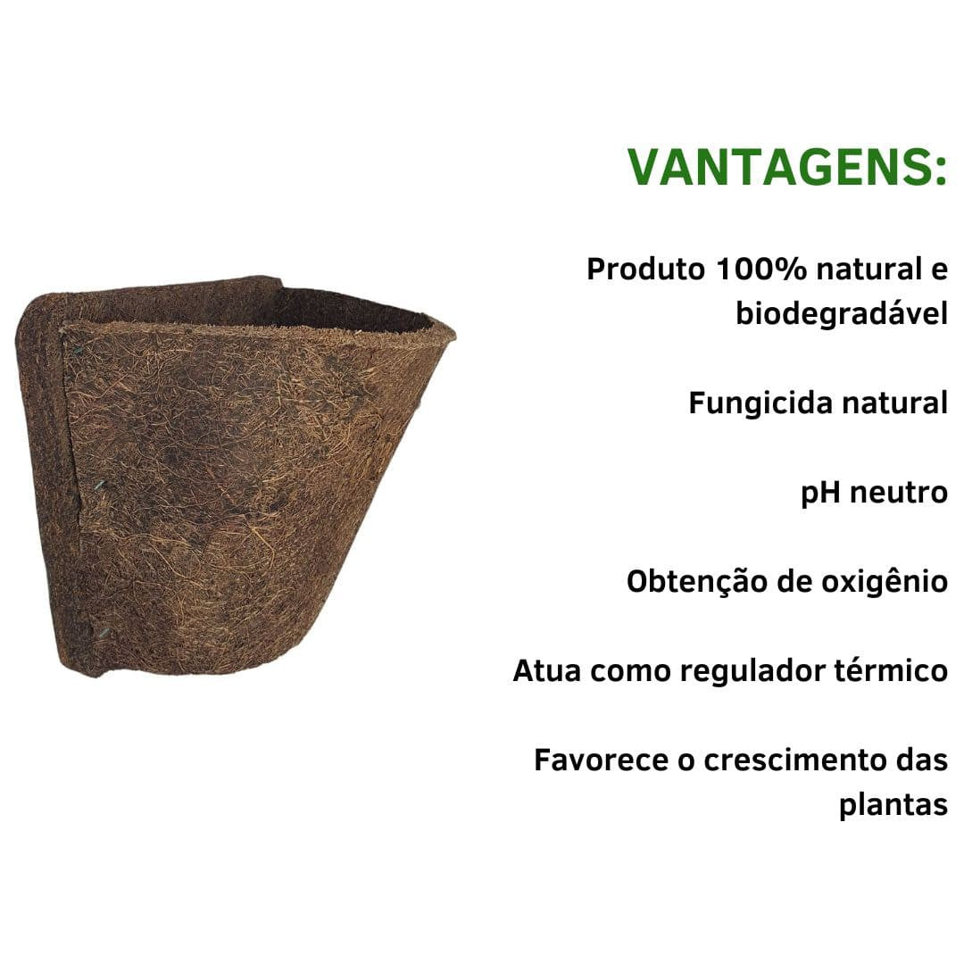 Vaso de Parede de Fibra de Coco