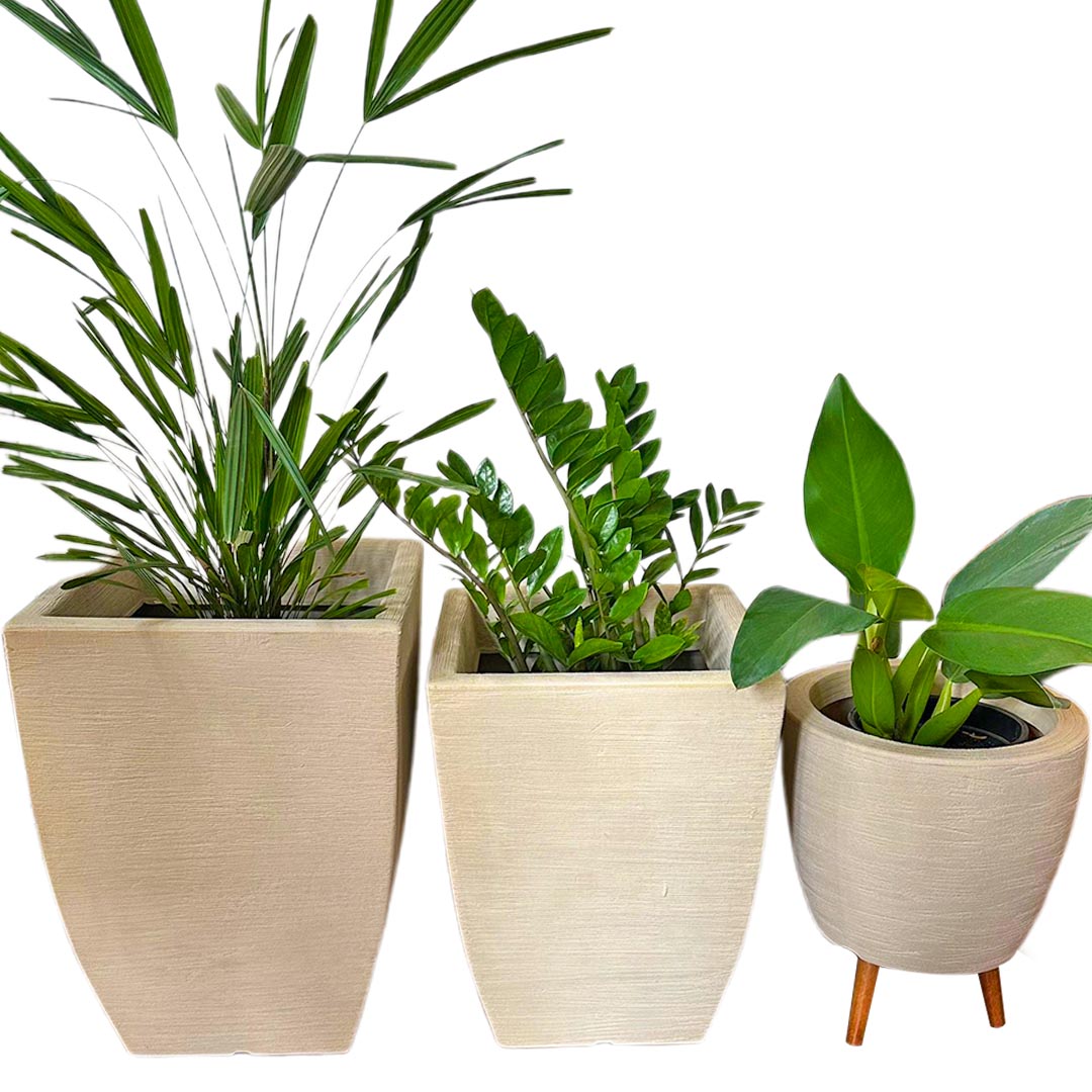 Kit 3 Vasos Berlim + Viena Texturizados Médios