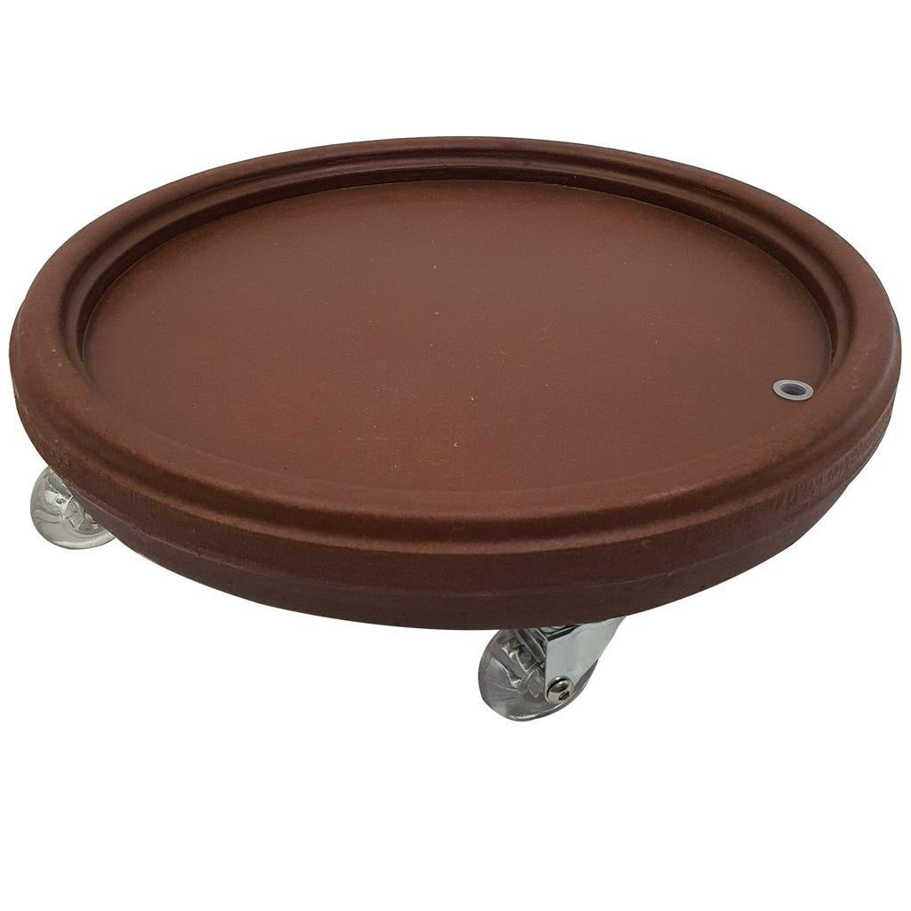 Prato Redondo com Reservatório e Rodas - Anti dengue