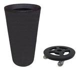 Kit Vaso Damasco Texturizado + Suporte com rodinhas
