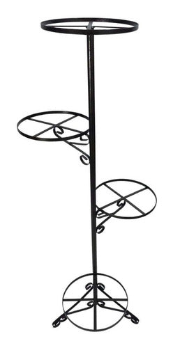 Suporte de Chão em Ferro para 4 Vasos 60x140cm