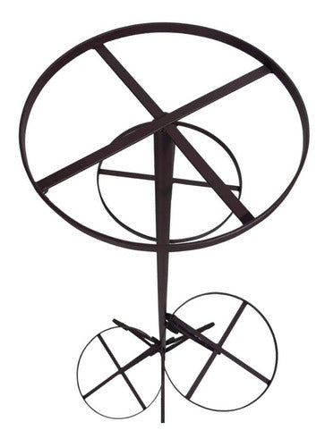 Suporte de Chão em Ferro para 4 Vasos 60x140cm