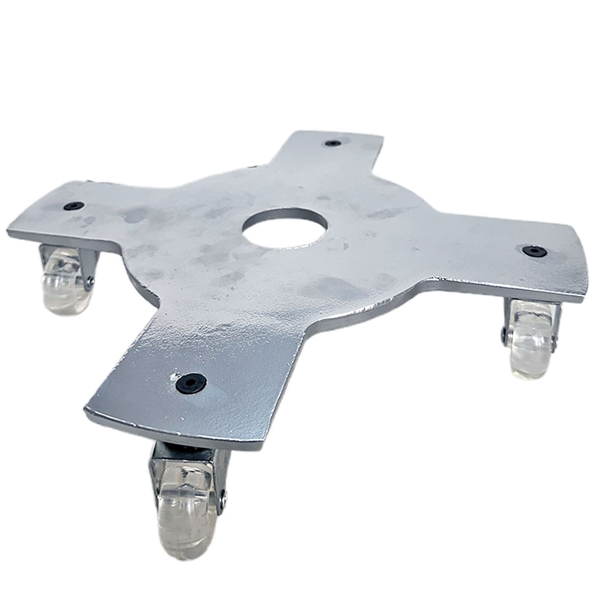 Suporte Cruzeta de Alumínio com Rodas de Silicone